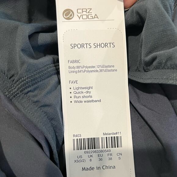 CRZ Yoga Running Shorts Women XS Quick Dry Workout Athletic Activewear Gorpcore - Picture 5 of 13